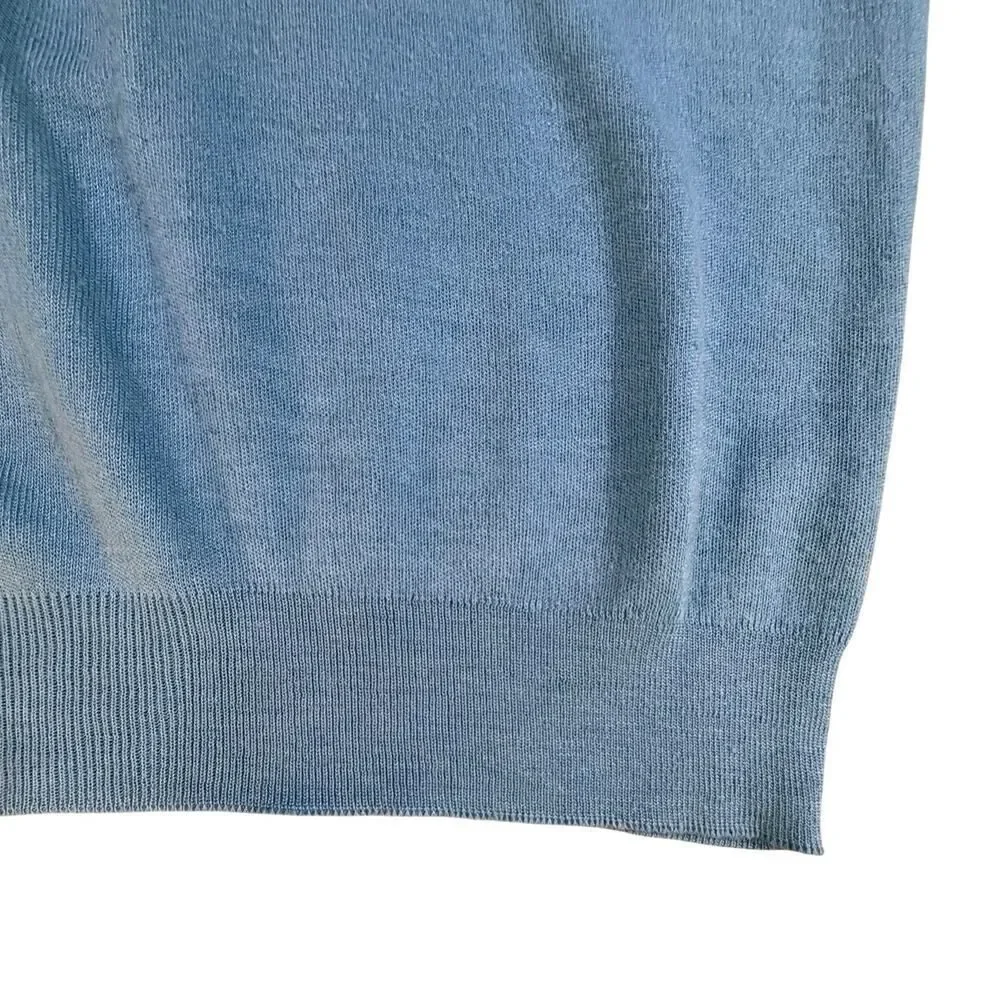 Houston Oilers Vintage Garan NFL Blue V Neck Pullover Sweater Made in USA Large